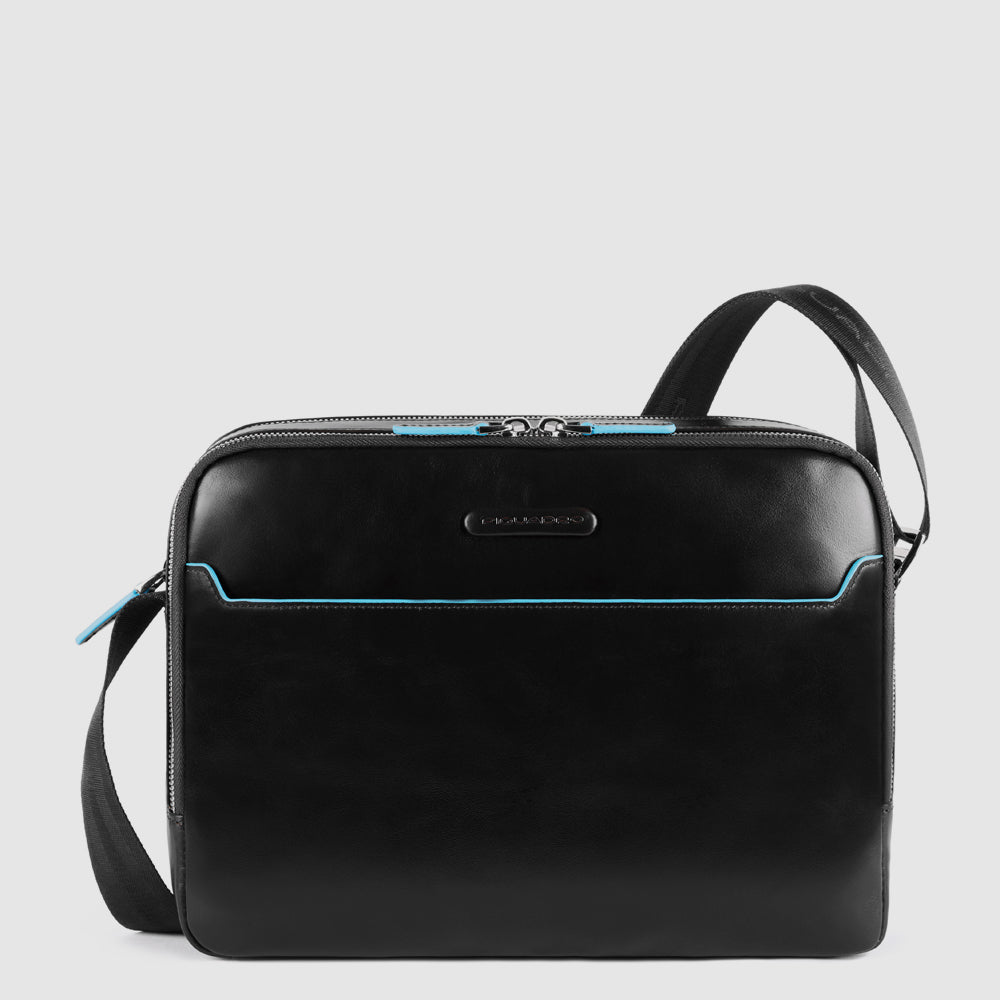 Piquadro Urban Umhängetasche 2 Fächer blau Leder