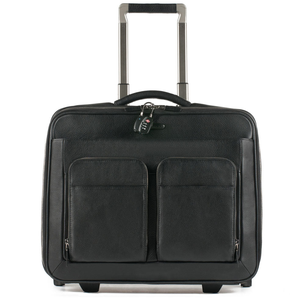Piquadro PQLP Business Trolley Laptop 15,6 Zoll Schwarz