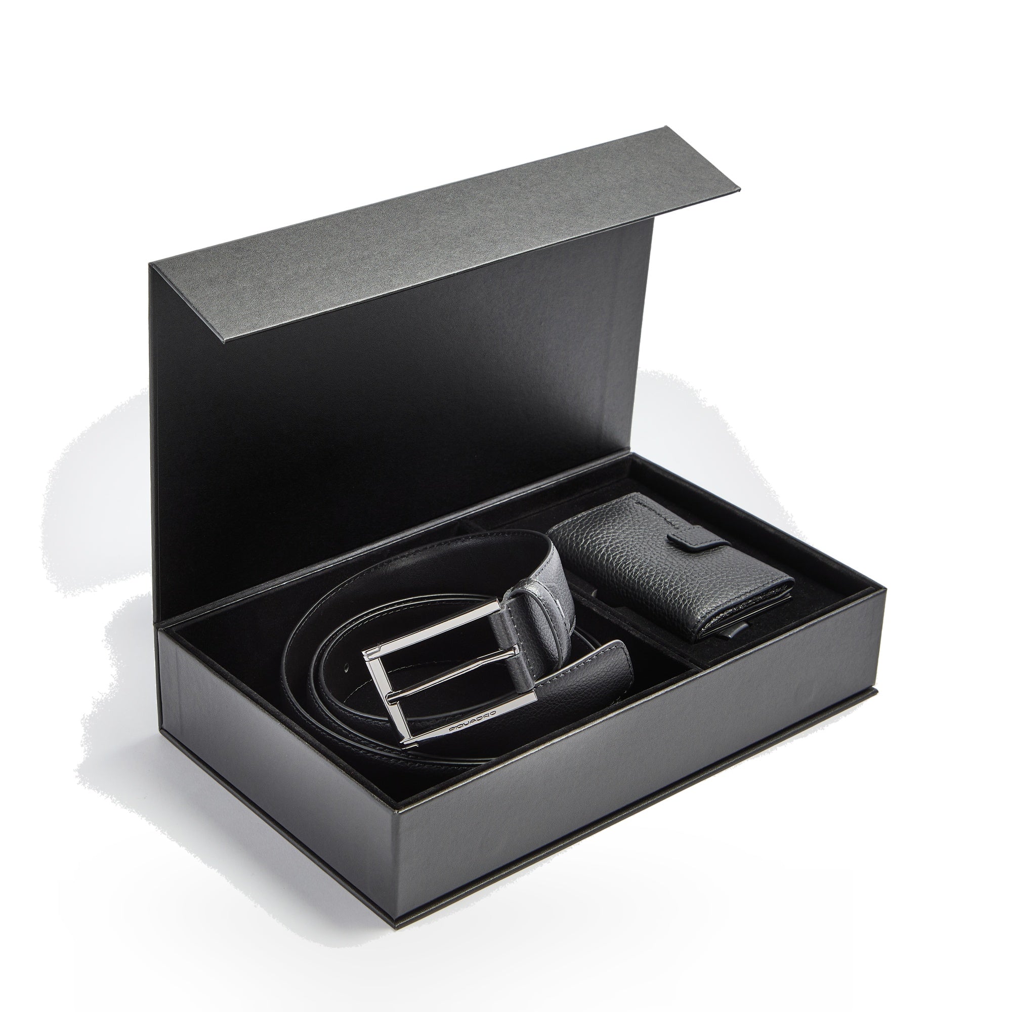 Piquadro Brief Geschenkset Herren Leder Schwarz Box