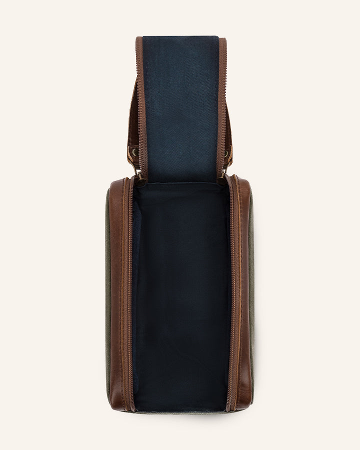 Buckle & Seam Bruno Dopp Bag Kulturtasche Canvas grün