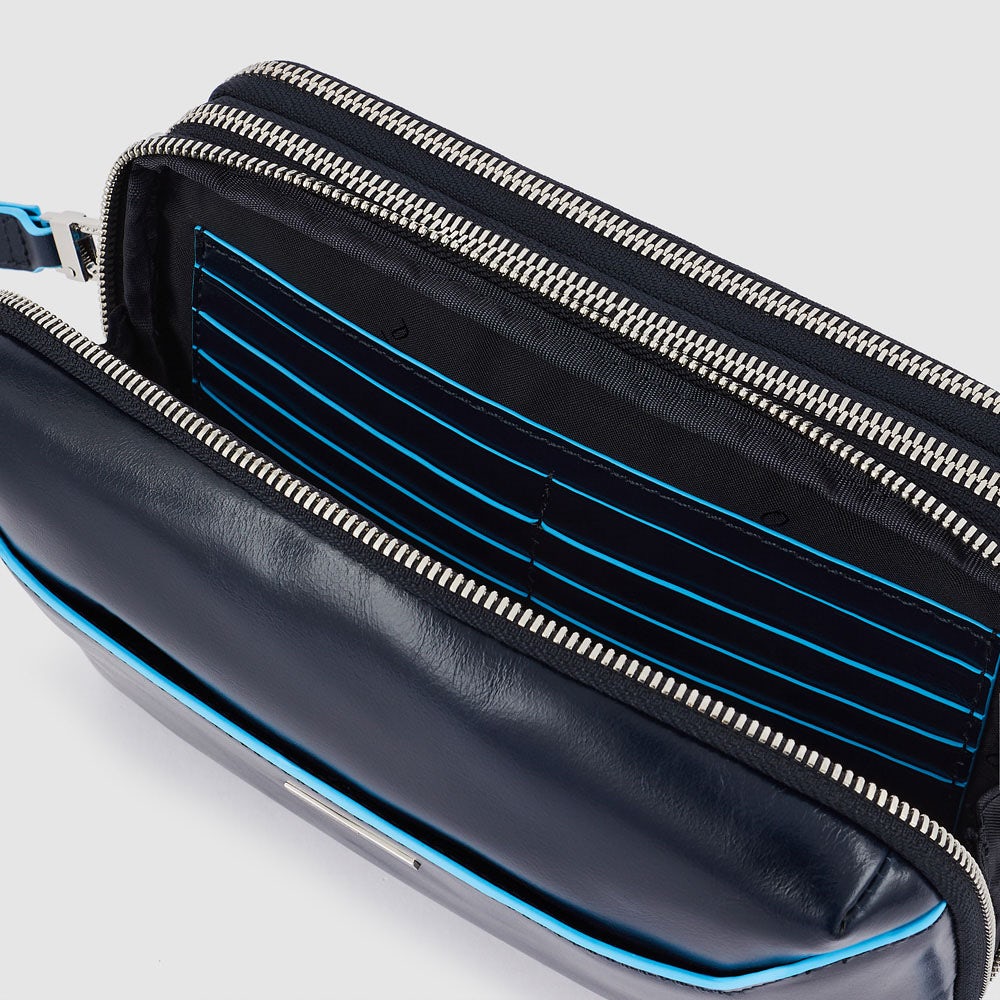 Piquadro Modus Clutch Leder 2 Fächer Schwarz RFID