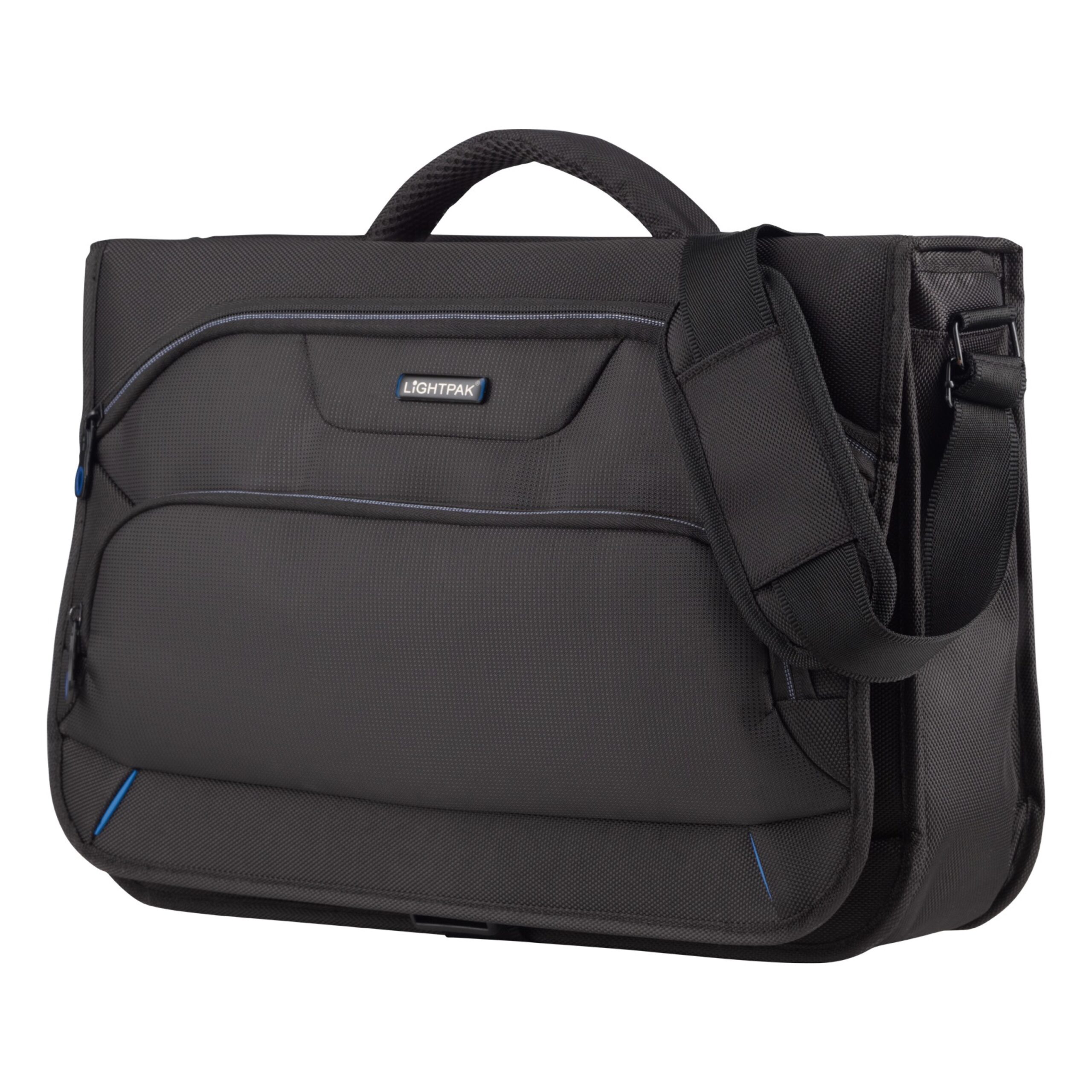 Lightpak Solar Messengerbag Umhängetasche schwarz 15 Zoll