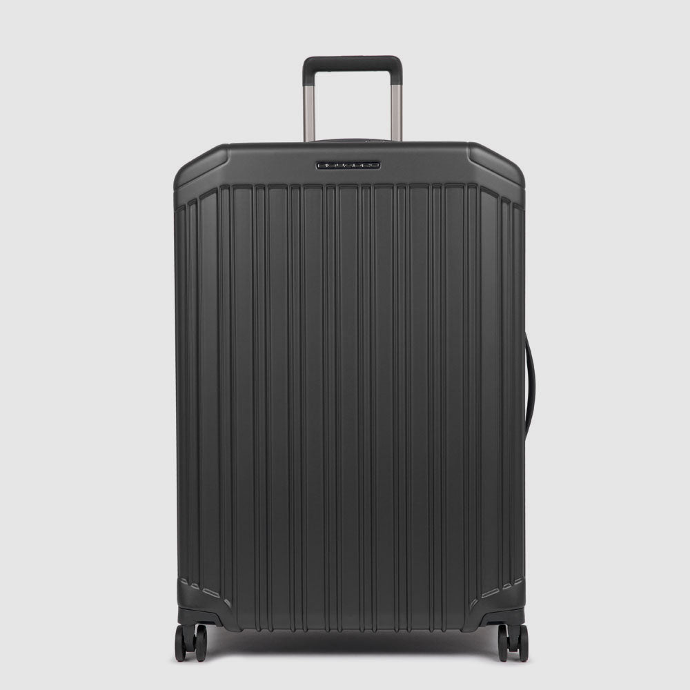 Piquadro PQLM Trolley Groß Hart 4 Rollen Schwarz