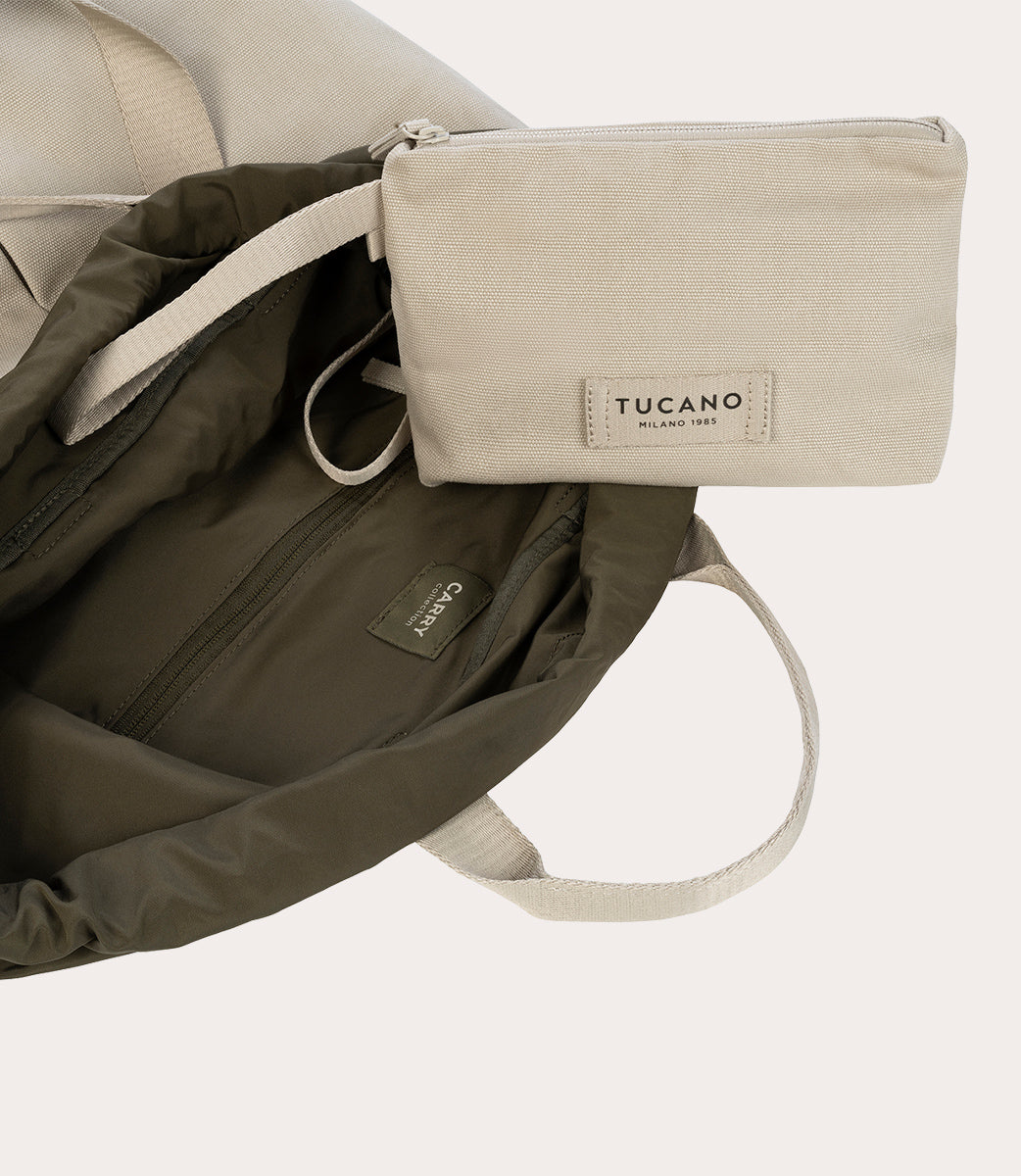 Tucano Carry Vertical Large Shopper Canvas Beige 36L