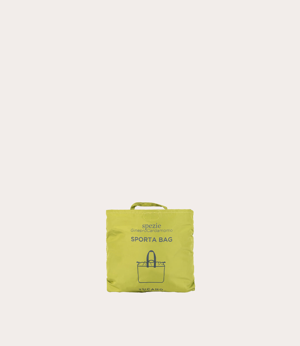 Tucano Sporta Shopper Schwarz faltbar Recycling Kordelzug