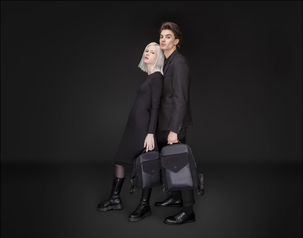 RIVACASE Agora 13,3 Laptoprucksack schwarz Kunstleder Canvas