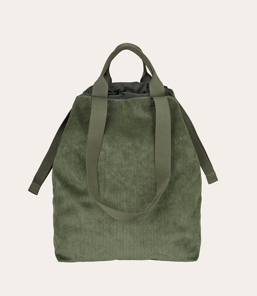 Tucano Carry Corduroy Vertical Shopper Grün Samt