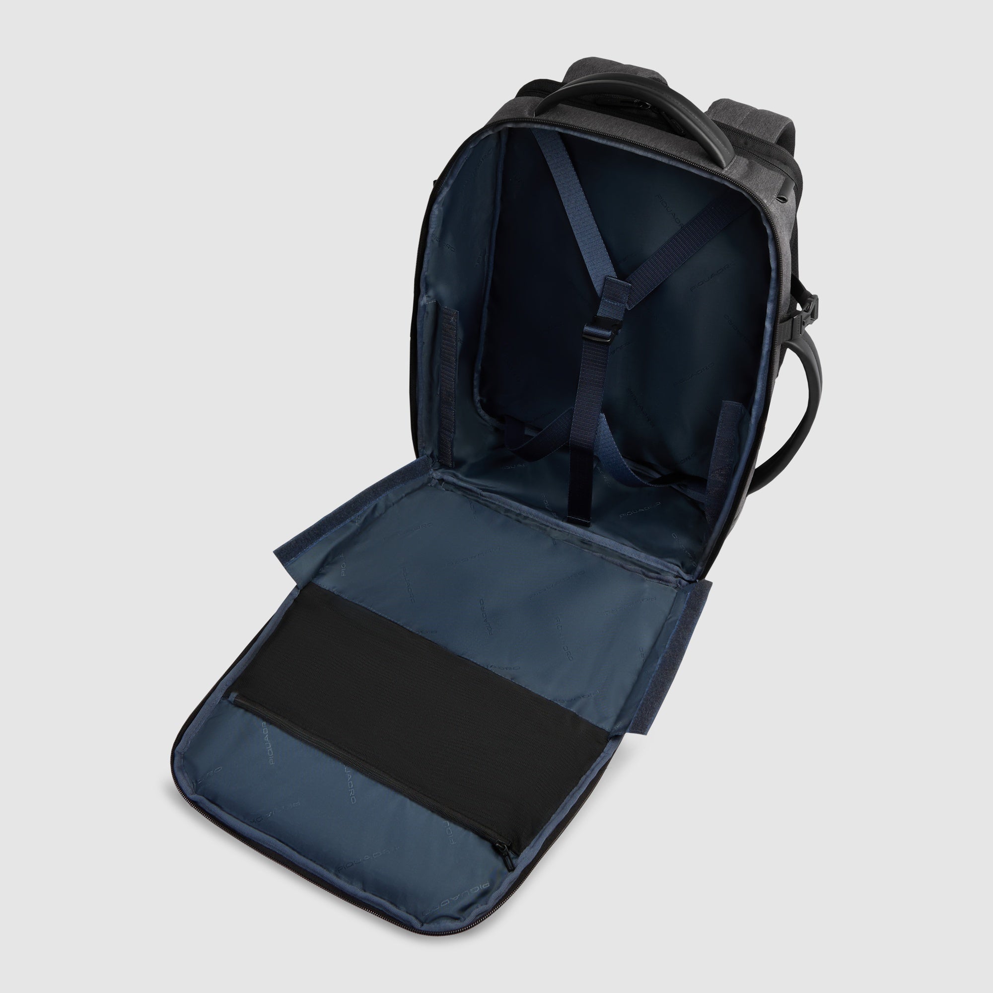 Piquadro Black Square Rucksack 15,6 Zoll schwarz erweiterbar