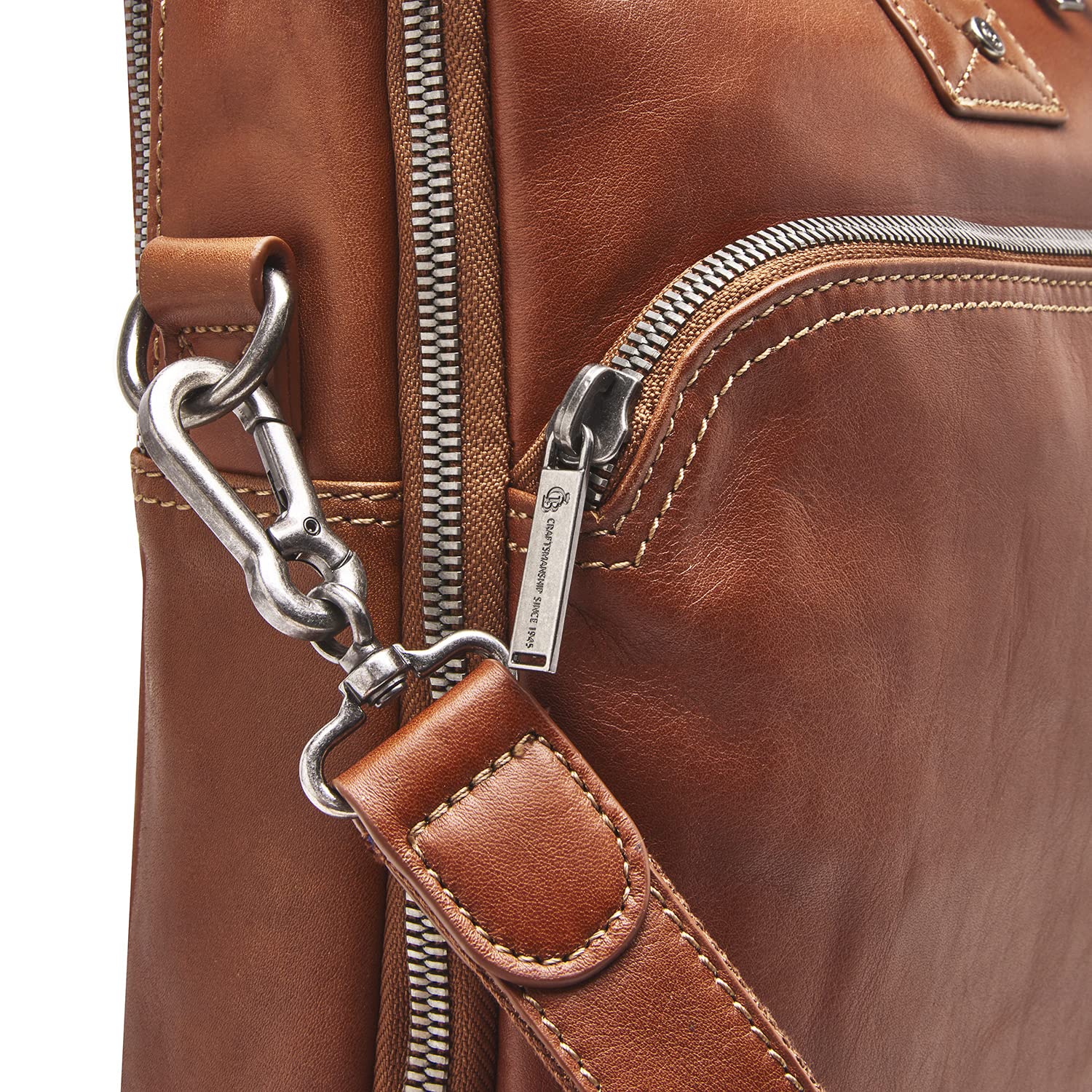 Castelijn & Beerens Firenze Laptoptasche 17 Zoll Leder hellbraun