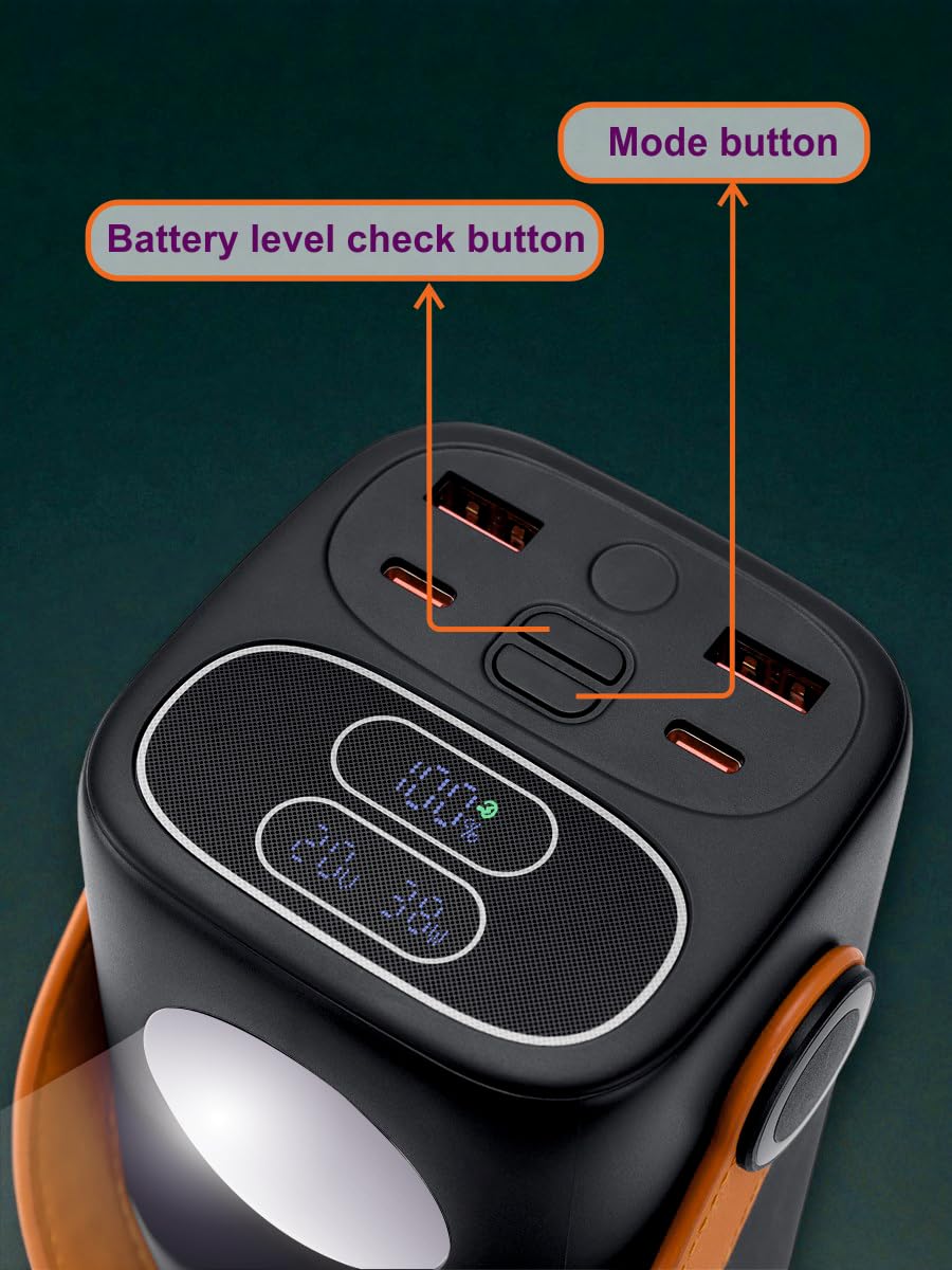 RIVACASE Turbo VA1085 Powerbank 40000 mAh 65W Campinglampe