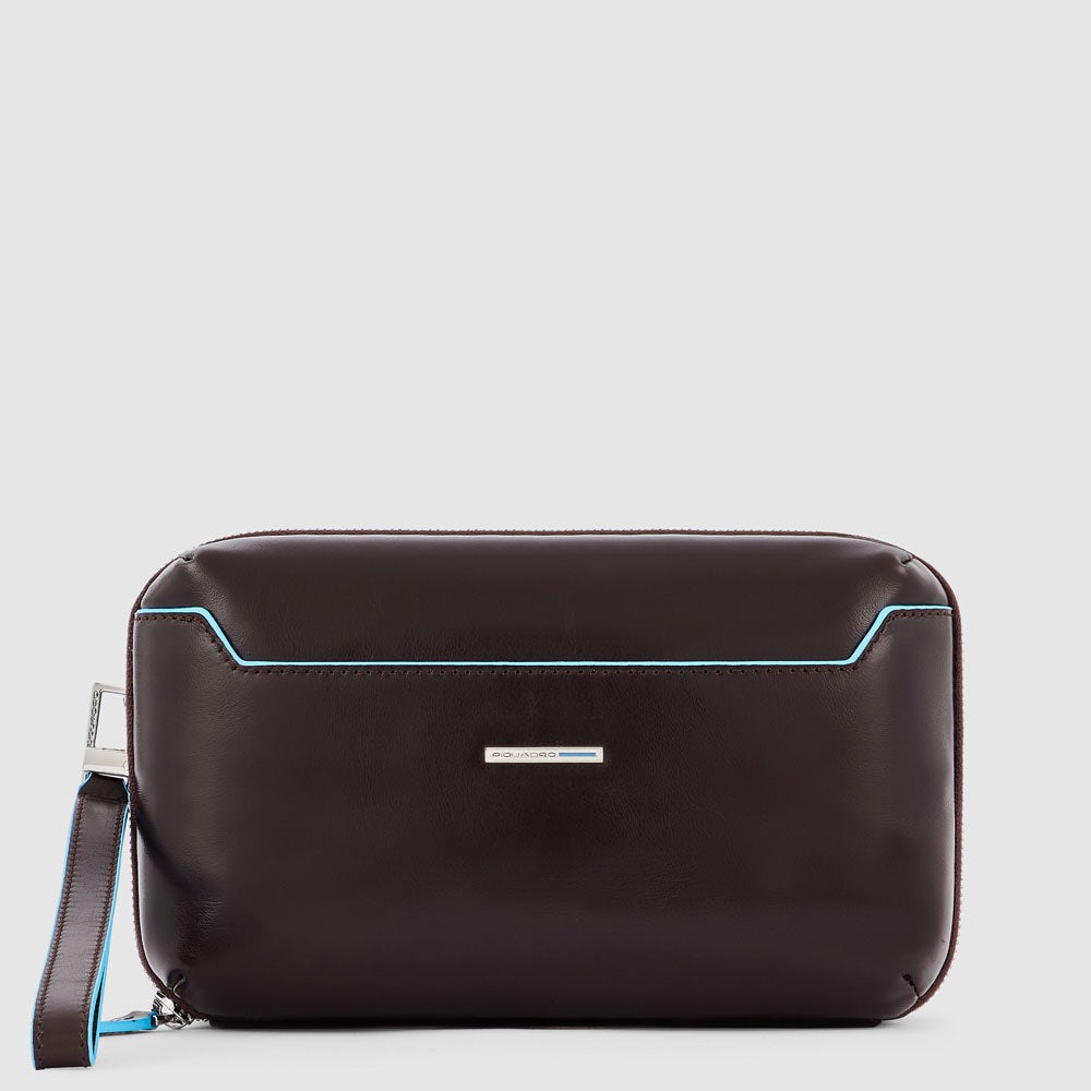 Piquadro Modus Clutch Leder 2 Fächer Schwarz RFID