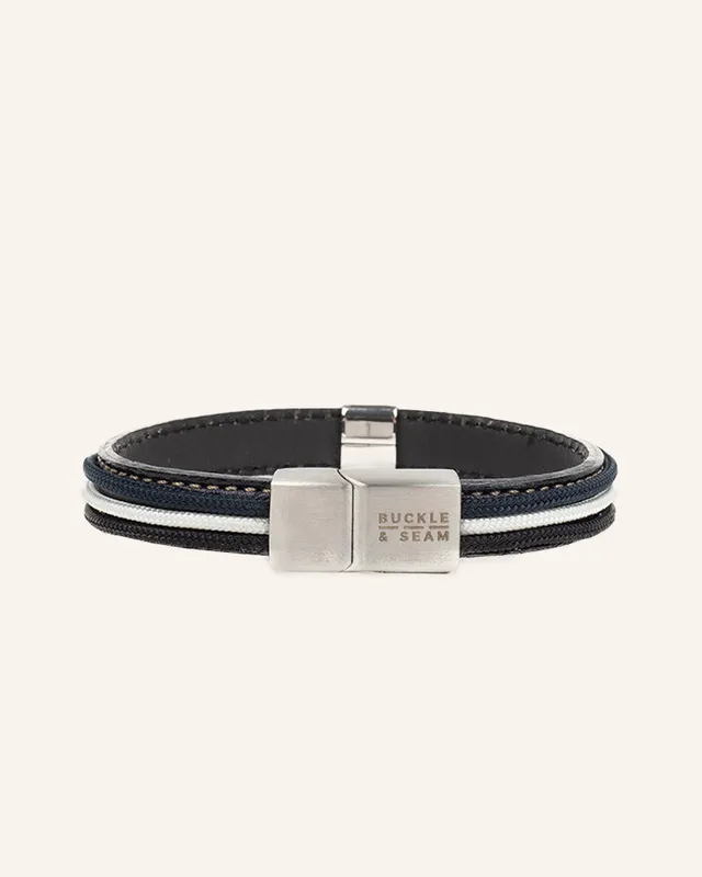Buckle & Seam Hendaye Lederarmband Größe M Leder Nylon
