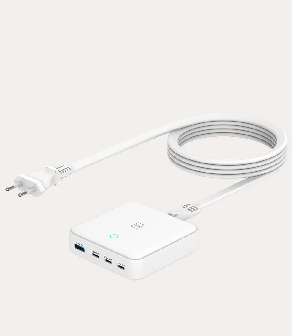 Tucano 100W GaN Ladegerät 4-Port Desktop Weiß USB-C