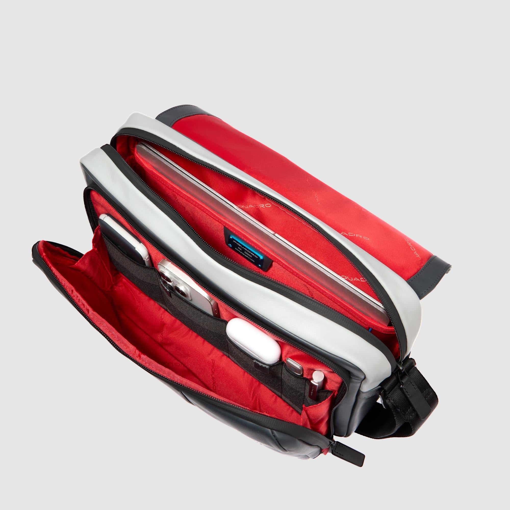 Piquadro Brief MESSENGER Umhängetasche 14 Zoll Schwarz