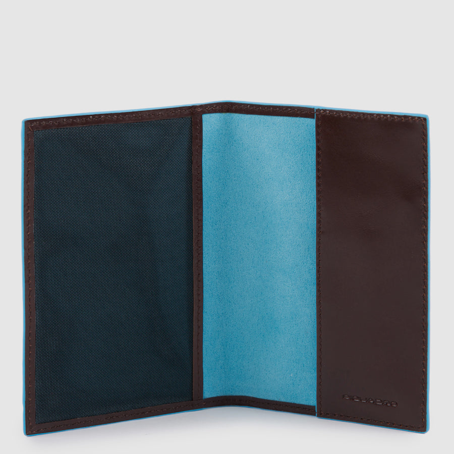 Piquadro Blue Square Reisepasshülle Leder Schwarz