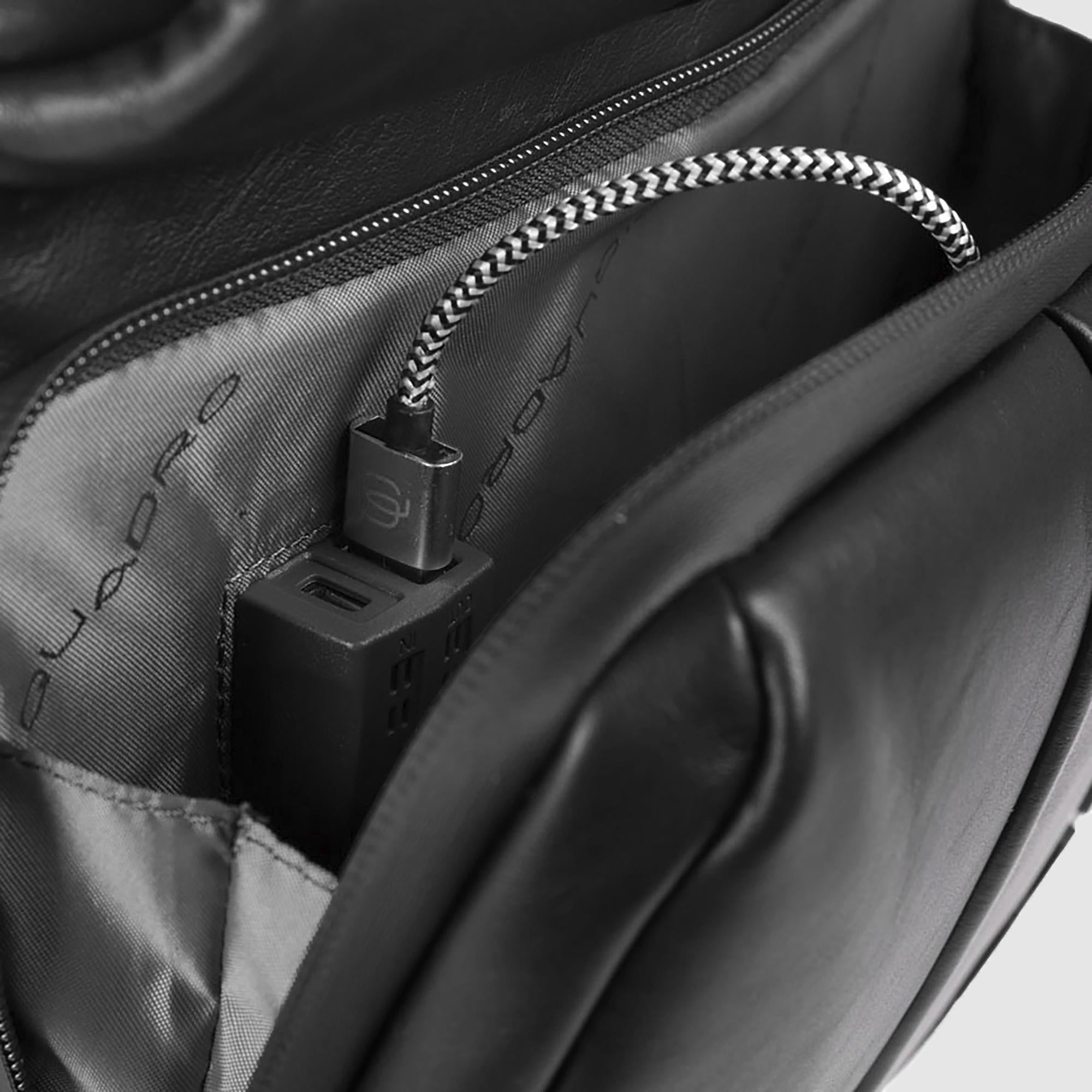 Piquadro Urban Herren Rucksack 17,3 Zoll Schwarz Laptop