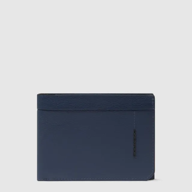 Piquadro Blue Square Geldbörse Leder schwarz RFID Münzfach
