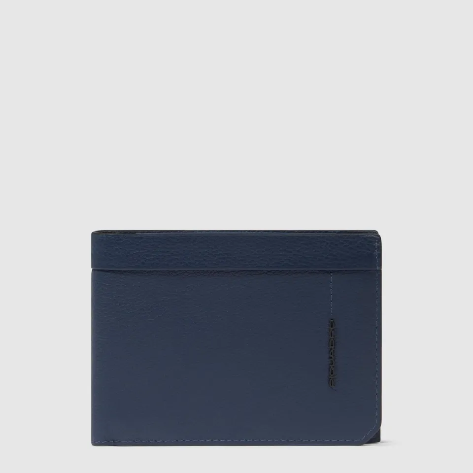 Piquadro Blue Square Geldbörse Leder schwarz RFID Münzfach