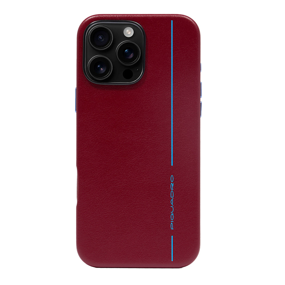 Piquadro Connequ iPhone 16 Pro Max Hülle Leder 6,9 Zoll