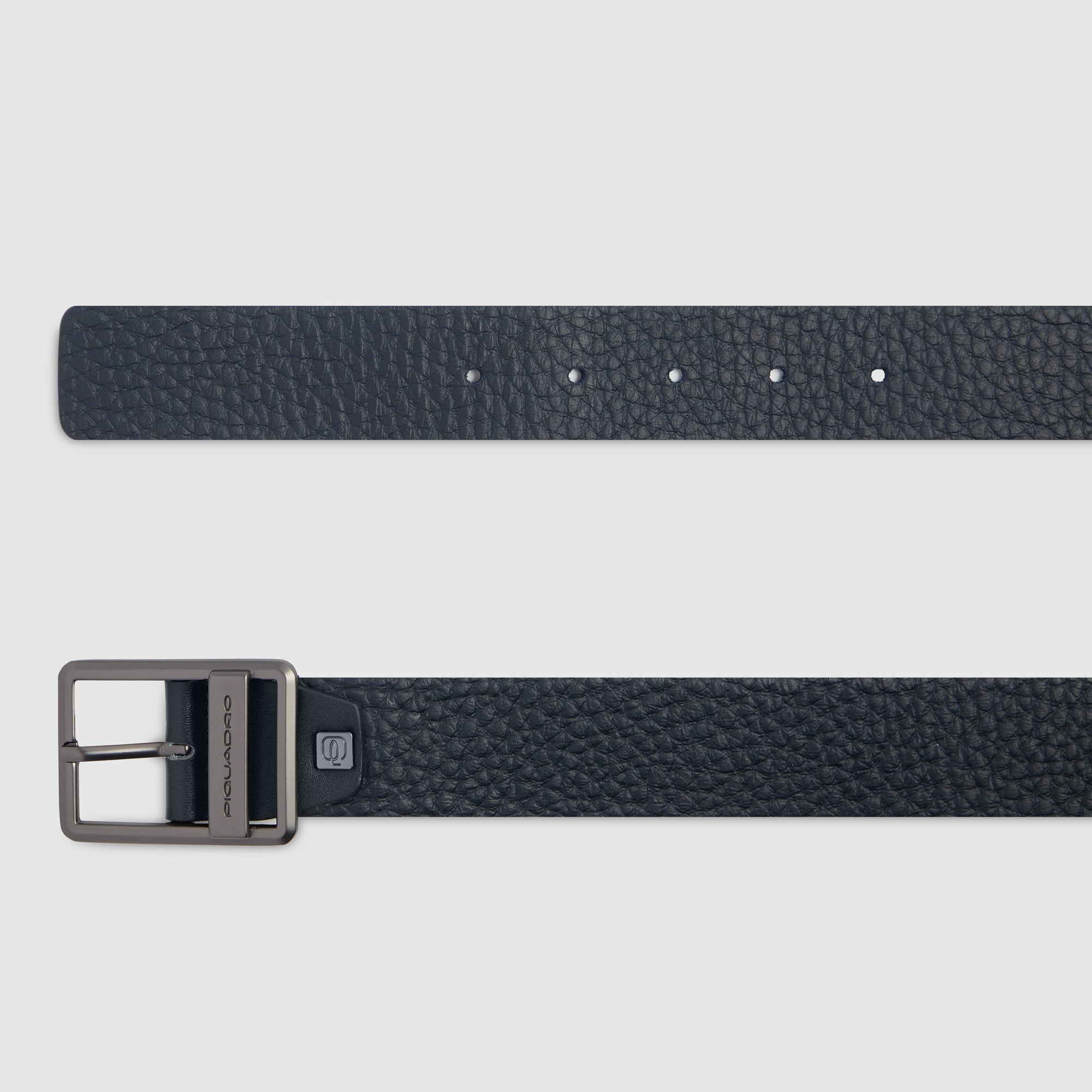Piquadro Blue Square Gürtel Leder blau Dornschließe