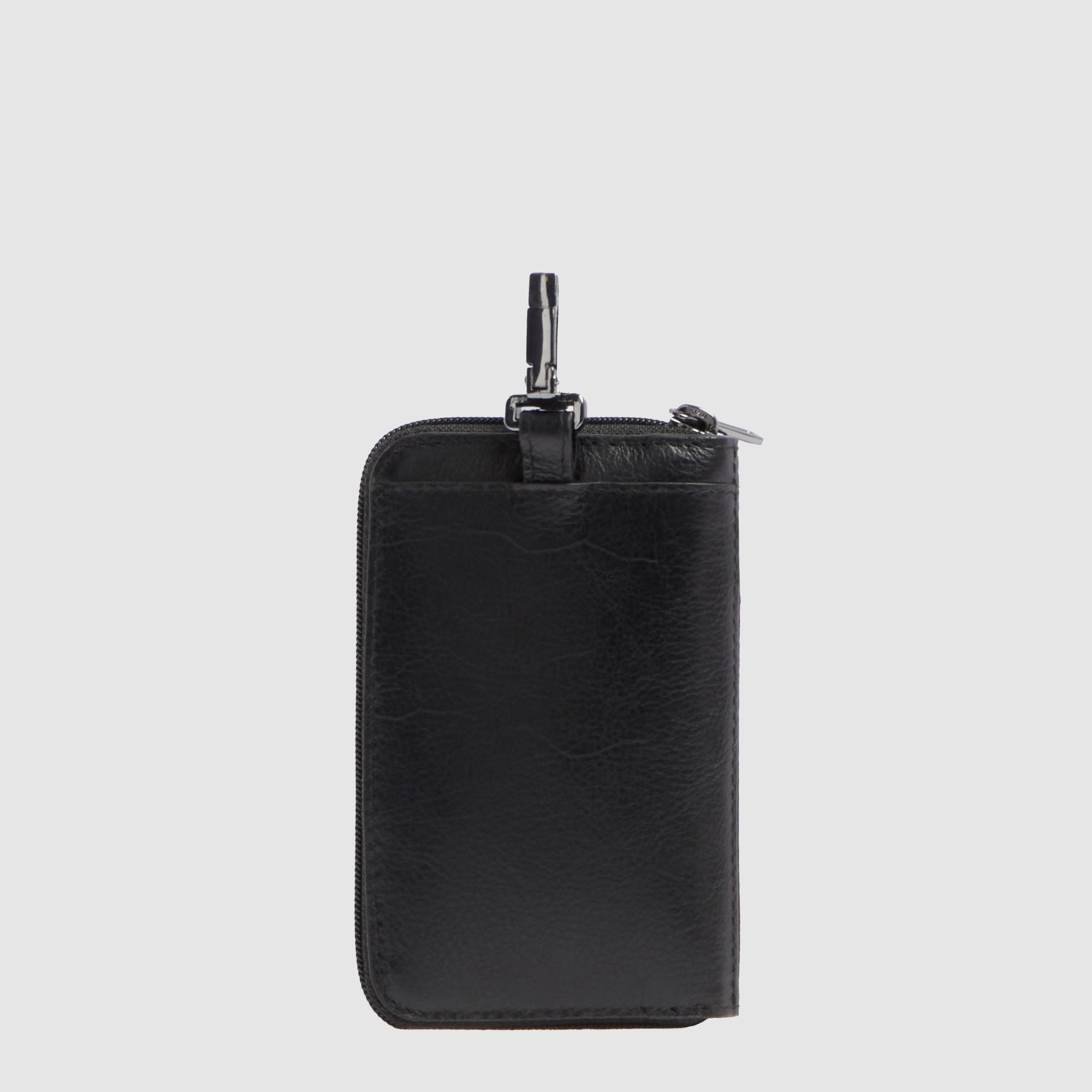 Piquadro Black Square Schlüsseletui Leder schwarz Kartenfach