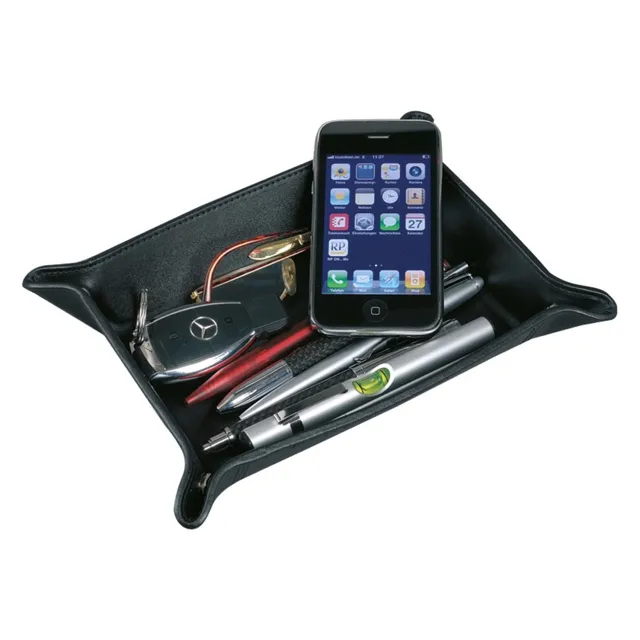 Lightpak Utensilientaschen Utensilienschale schwarz Leder 16 cm