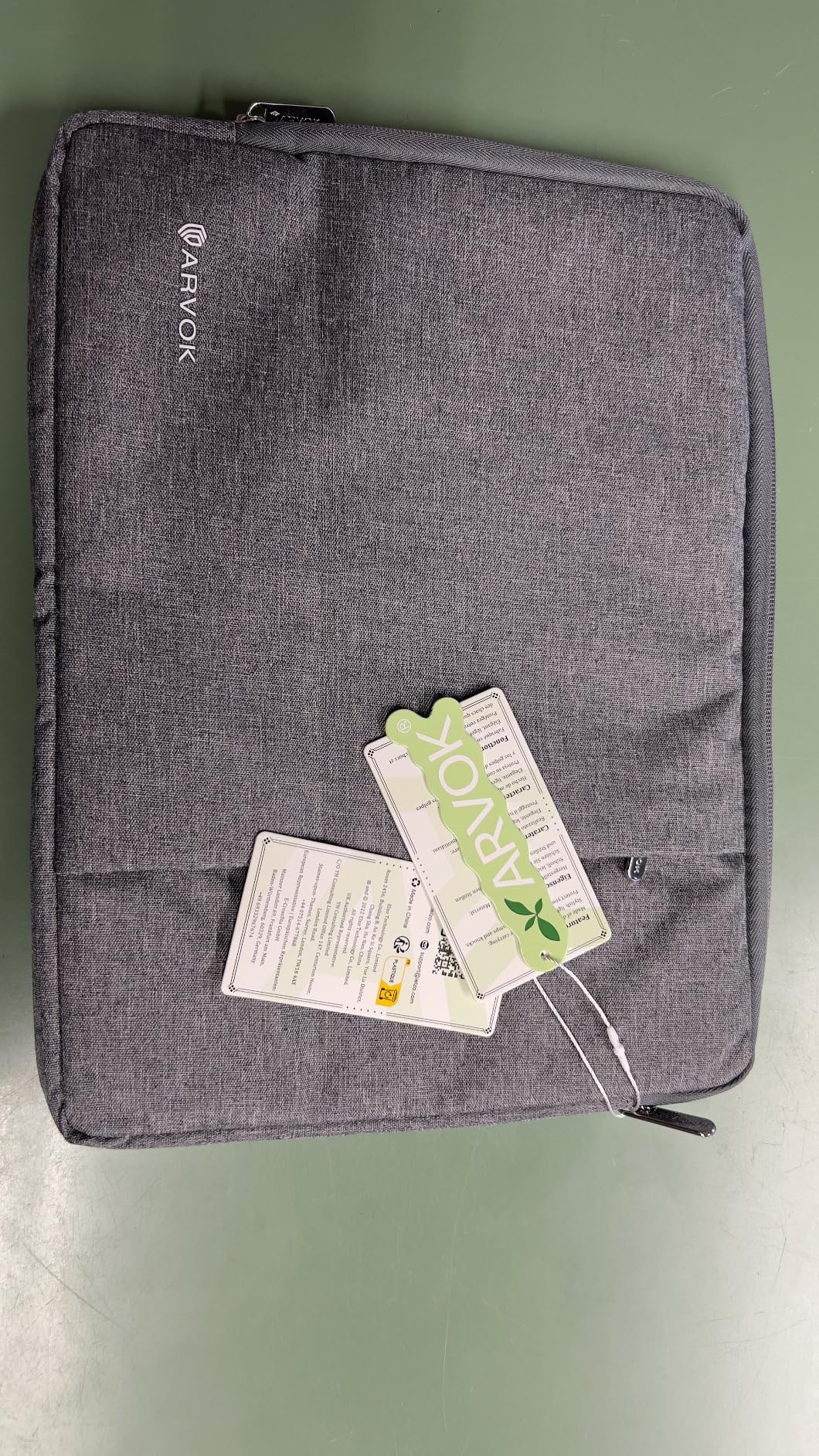 ARVOK Basic Laptophülle 15-15,6 Zoll Schwarz wasserabweisend