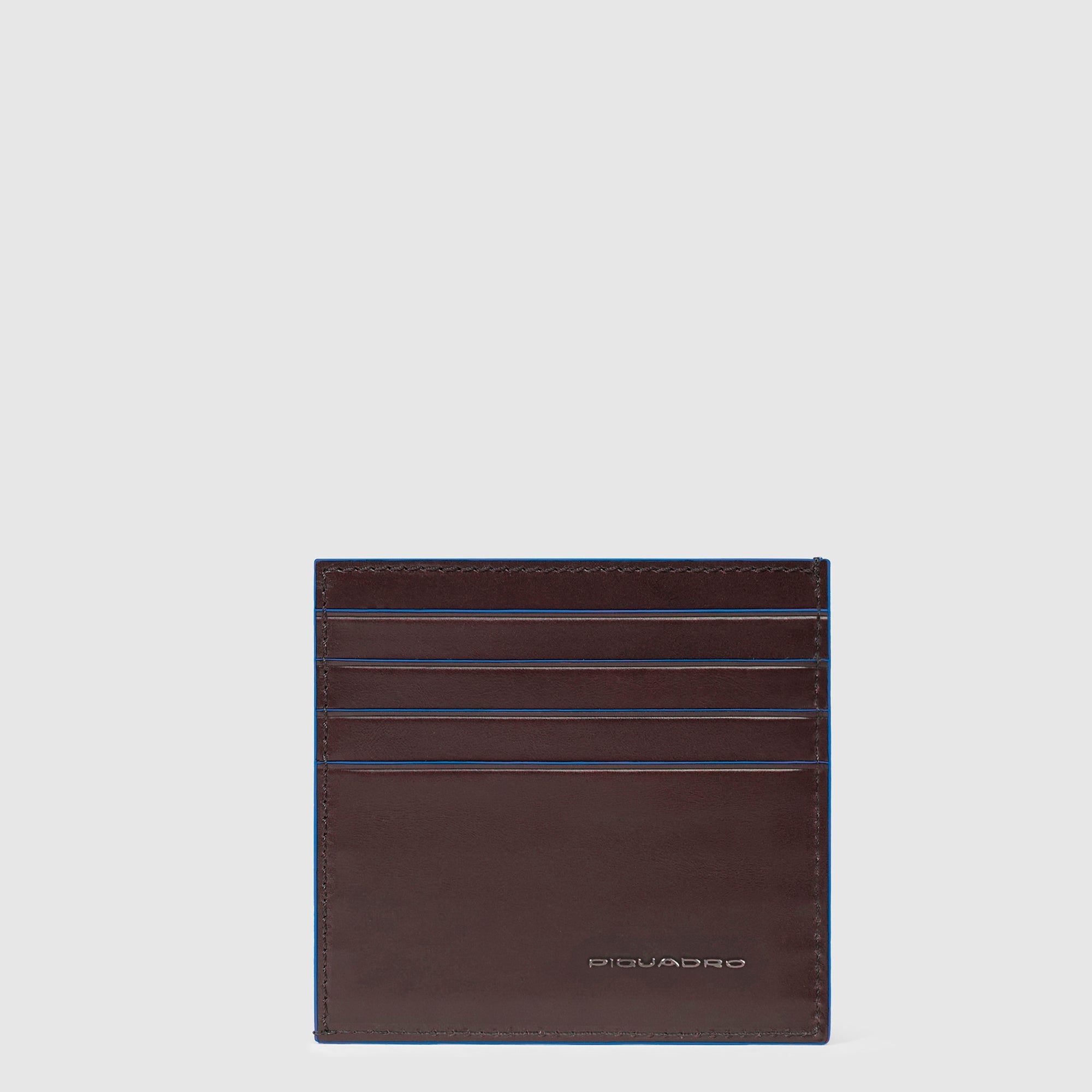 Piquadro Black Square Kartenetui Leder schwarz RFID