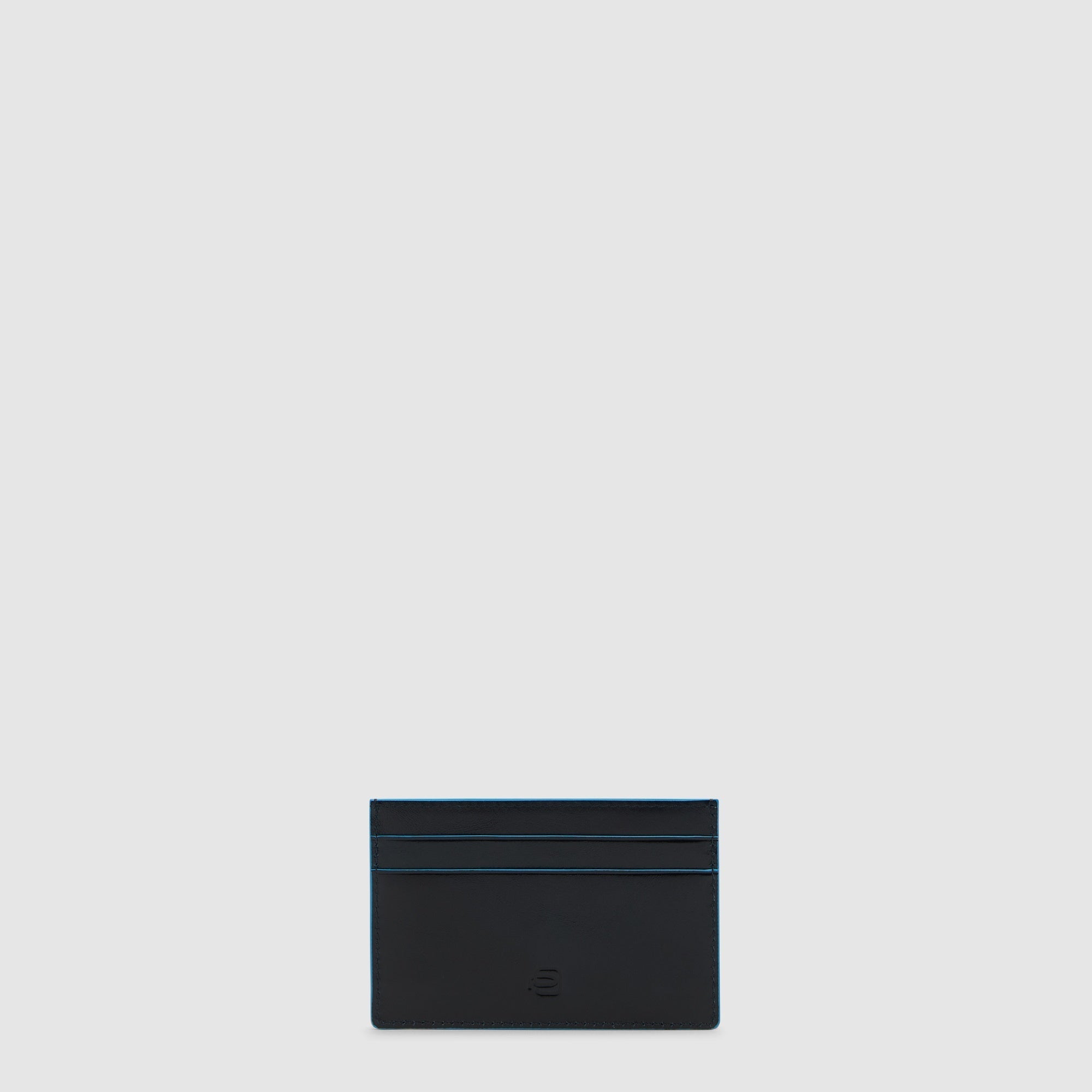 Piquadro Black Square Herren Kartenetui Leder Blau
