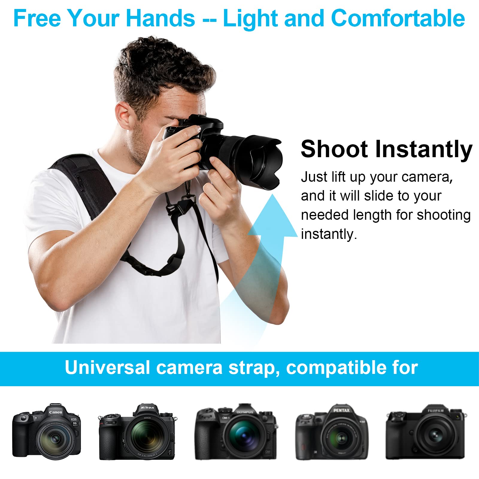 ARVOK Travel Accessories Kameragurt mit Handschlaufe Taschen