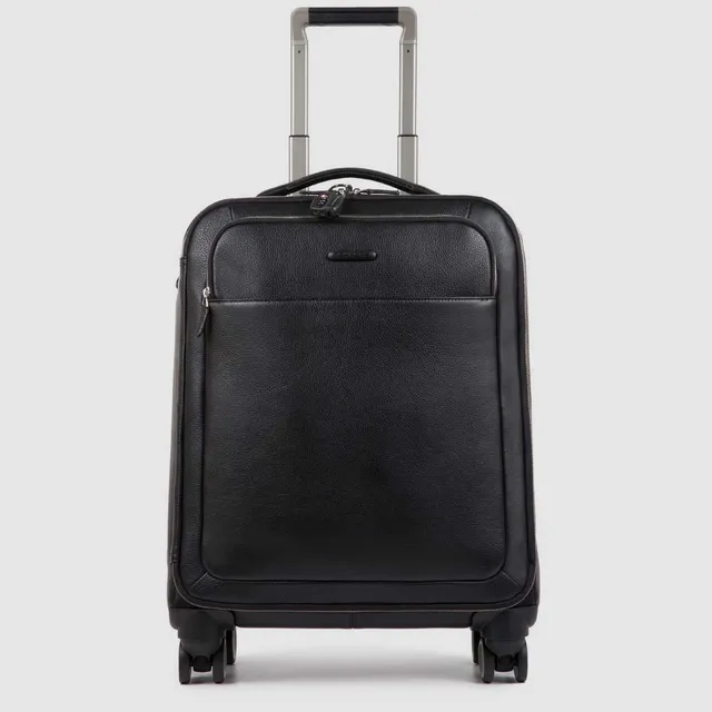 Piquadro PQ-Light Kabinentrolley 4 Rollen Laptop Schwarz
