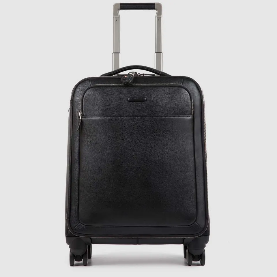 Piquadro PQ-Light Kabinentrolley 4 Rollen Laptop Schwarz