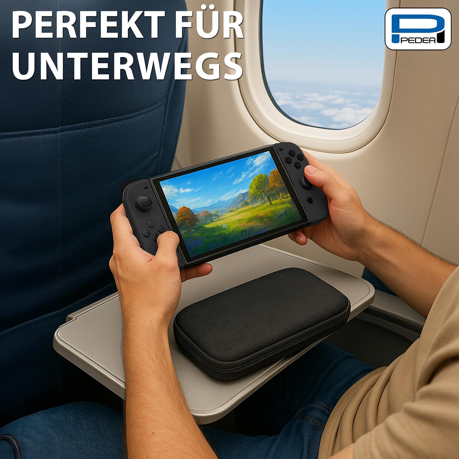 Pedea Tablet-Zubehör Switch 2 Tasche schwarz stoßfest