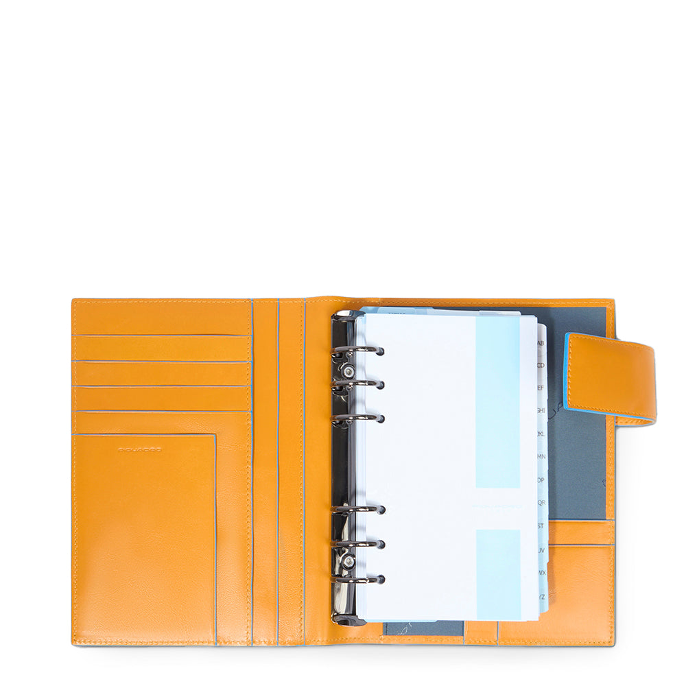 Piquadro Blue Square Organizer Leder Agenda mit Stifthalter