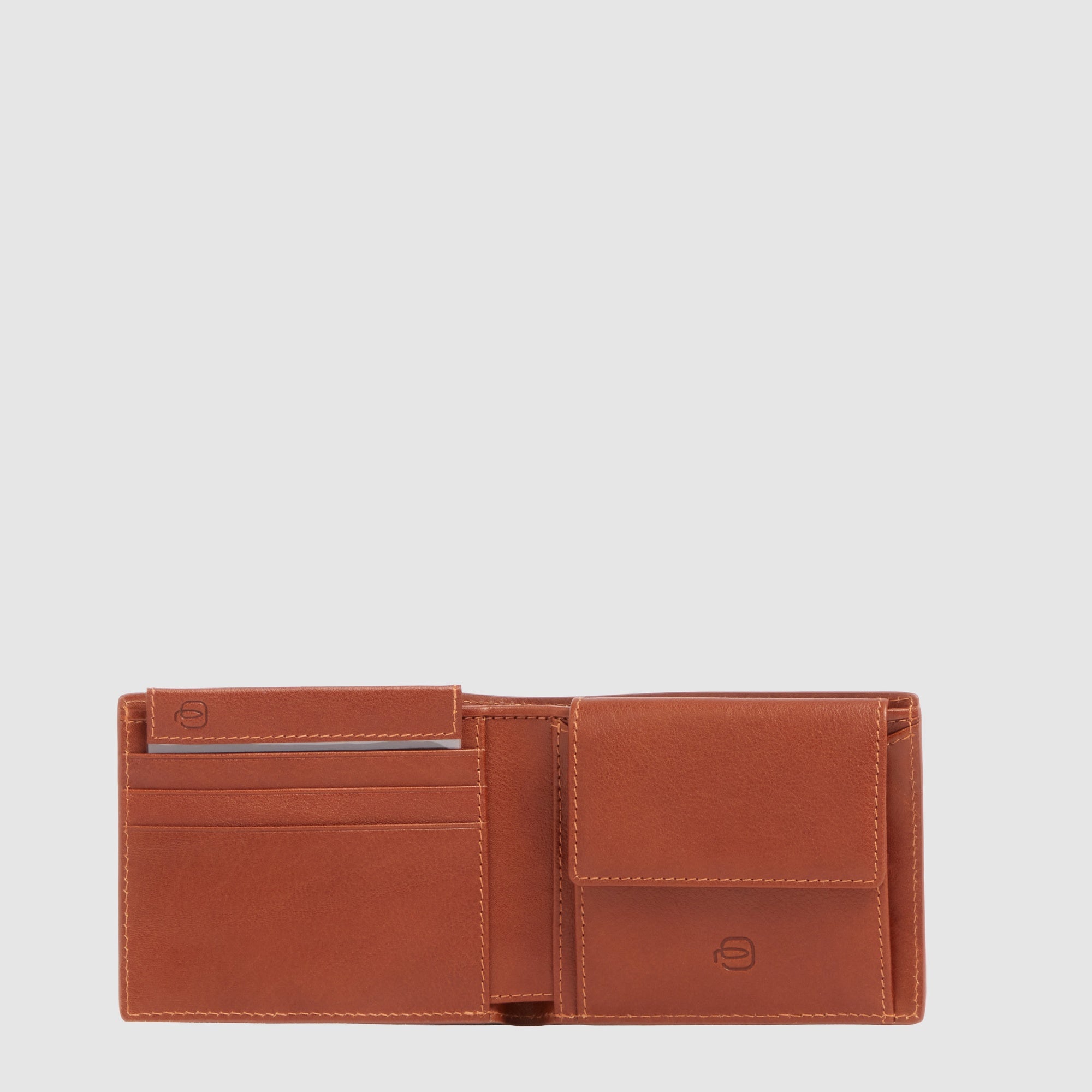 Piquadro Blue Square Herren-Geldbörse Leder Schwarz Münzfach