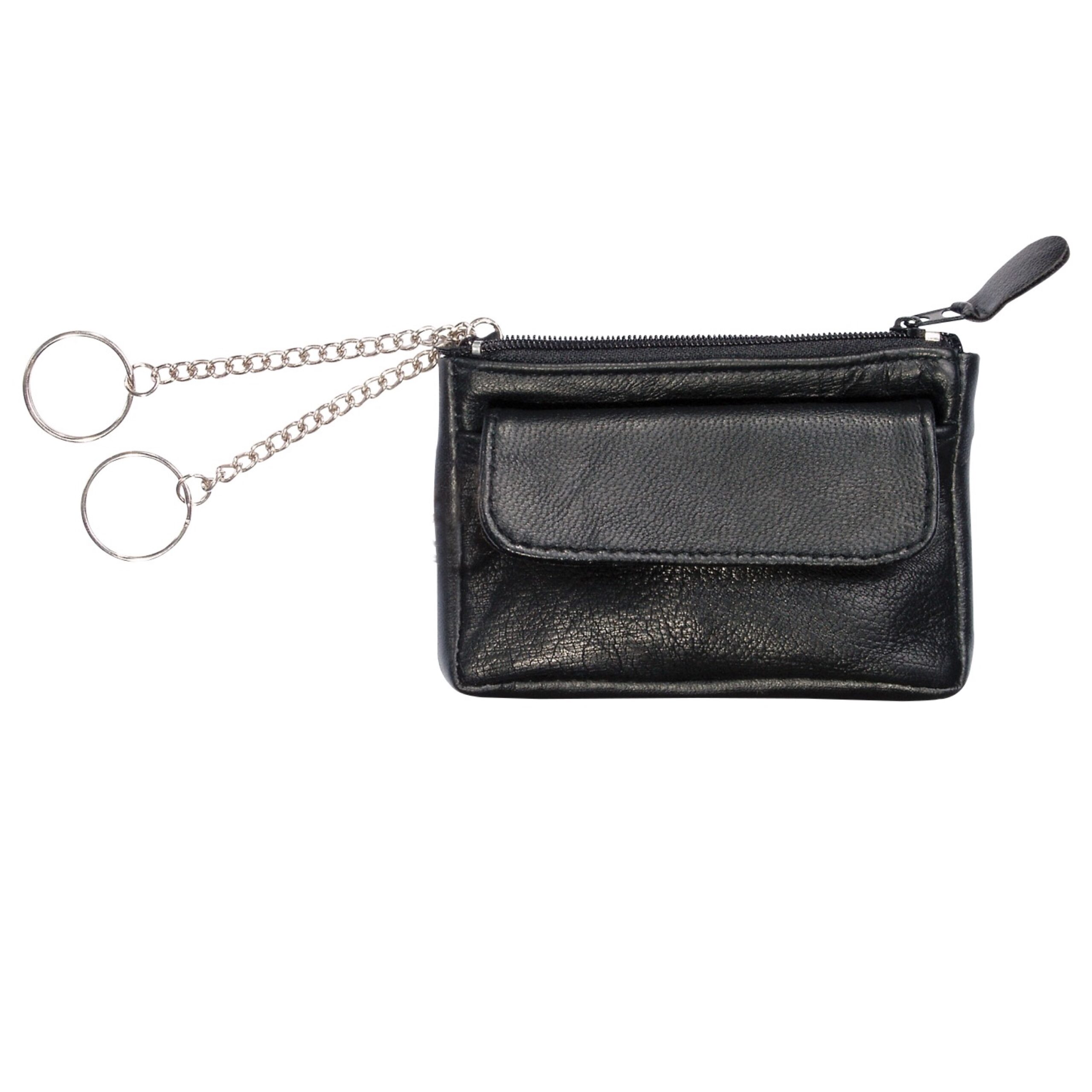 Lightpak Schlüsseletui Nappaleder schwarz Vorfach 11,5cm