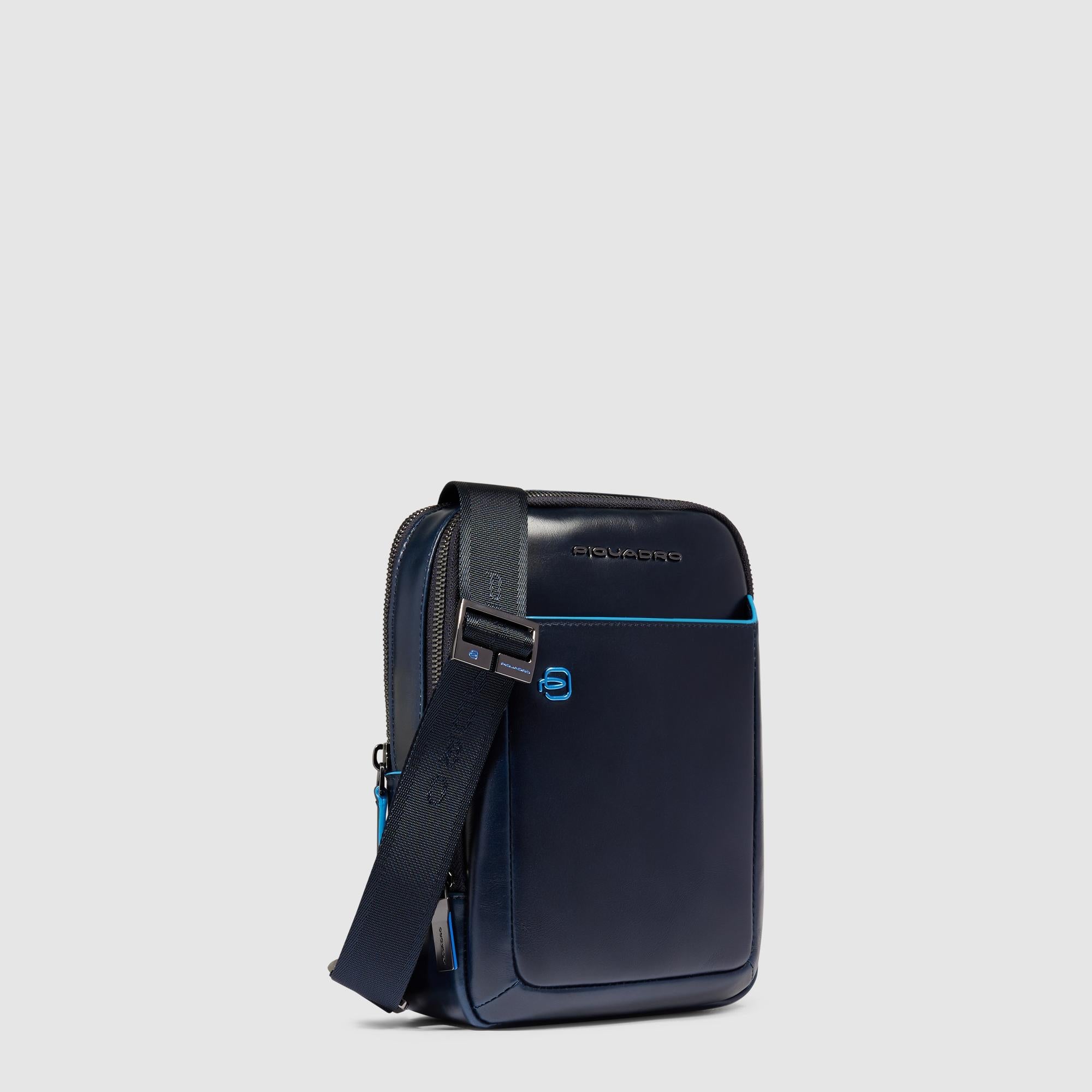 Piquadro Urban Borsello iPad Mini Umhängetasche Blau Leder