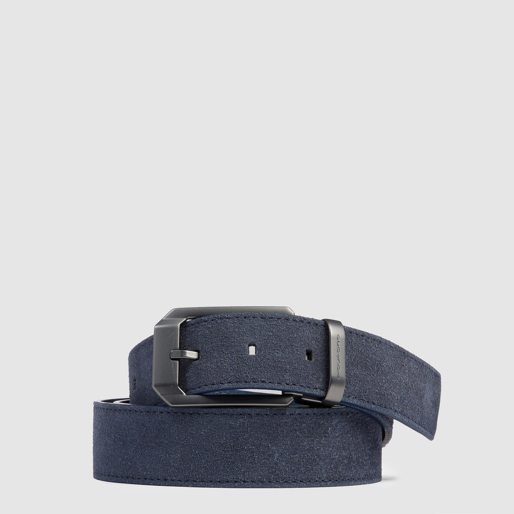 Piquadro Blue Square Herrengürtel Wildleder Blau