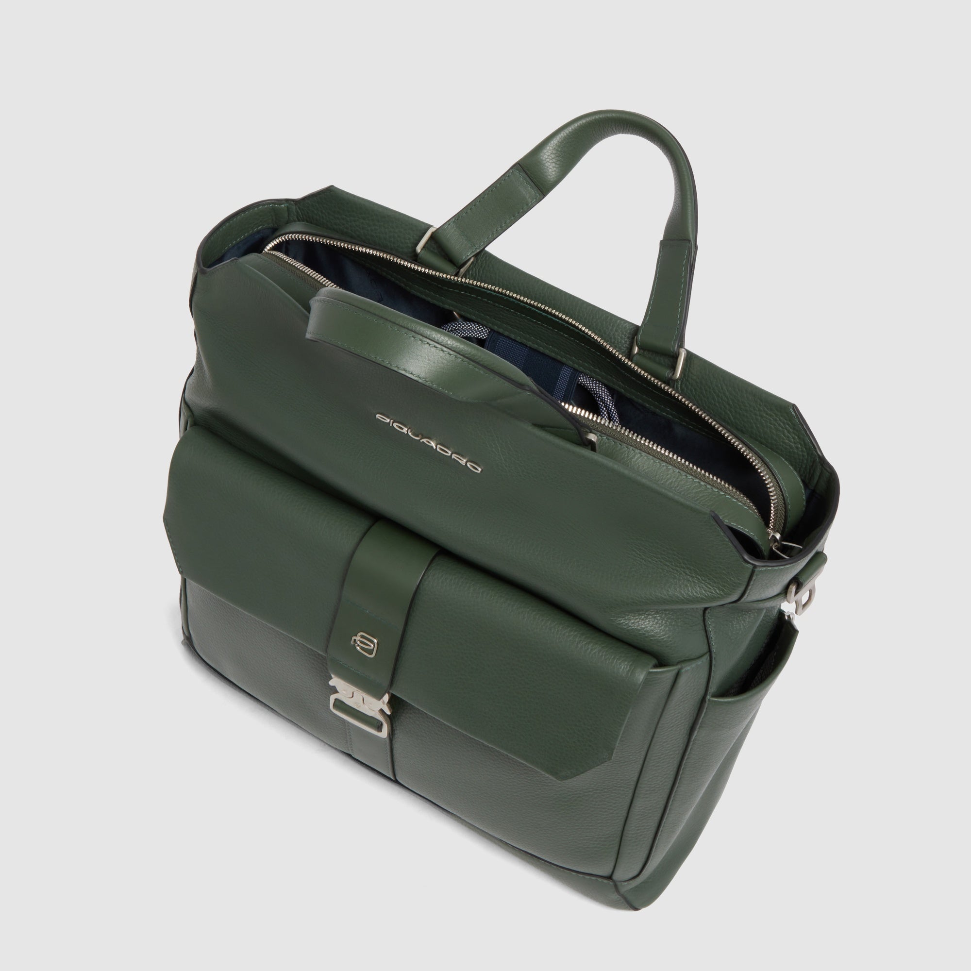 Piquadro Black Square Tote Laptoptasche 14 Zoll VE Leder