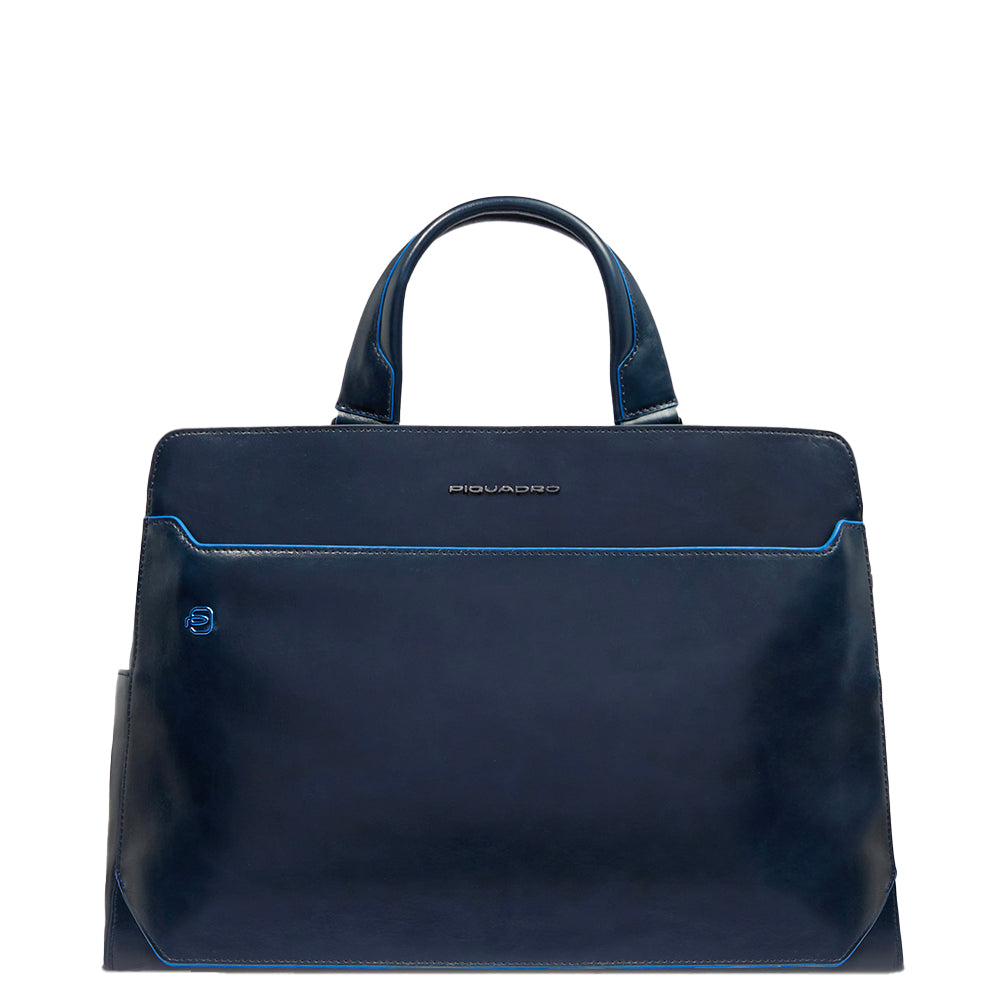 Piquadro Modus Aktentasche 15,6 Zoll Leder blau RFID