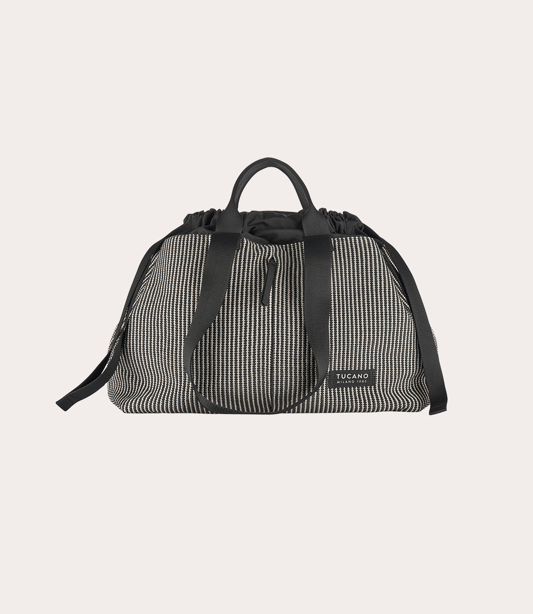 Tucano Carry Cleo Medium Shopper Stroh-Optik Schwarz