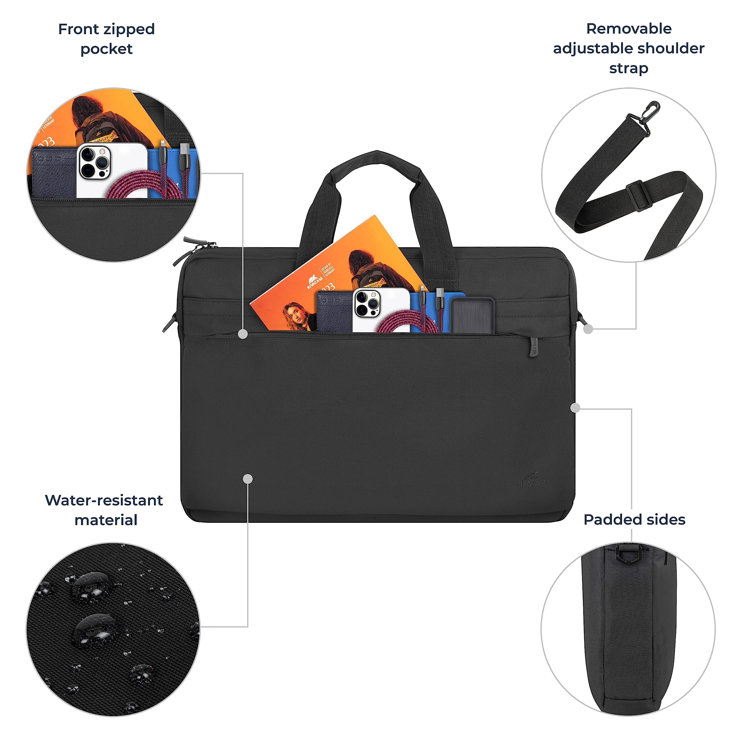 RIVACASE Eden 8235 Laptoptasche 15,6 Zoll wasserabweisend