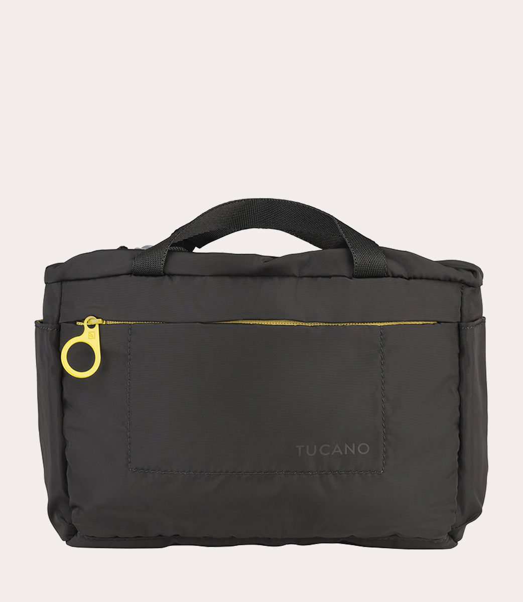 Tucano Mia Organizer Tasche Schwarz klein Kordelzug