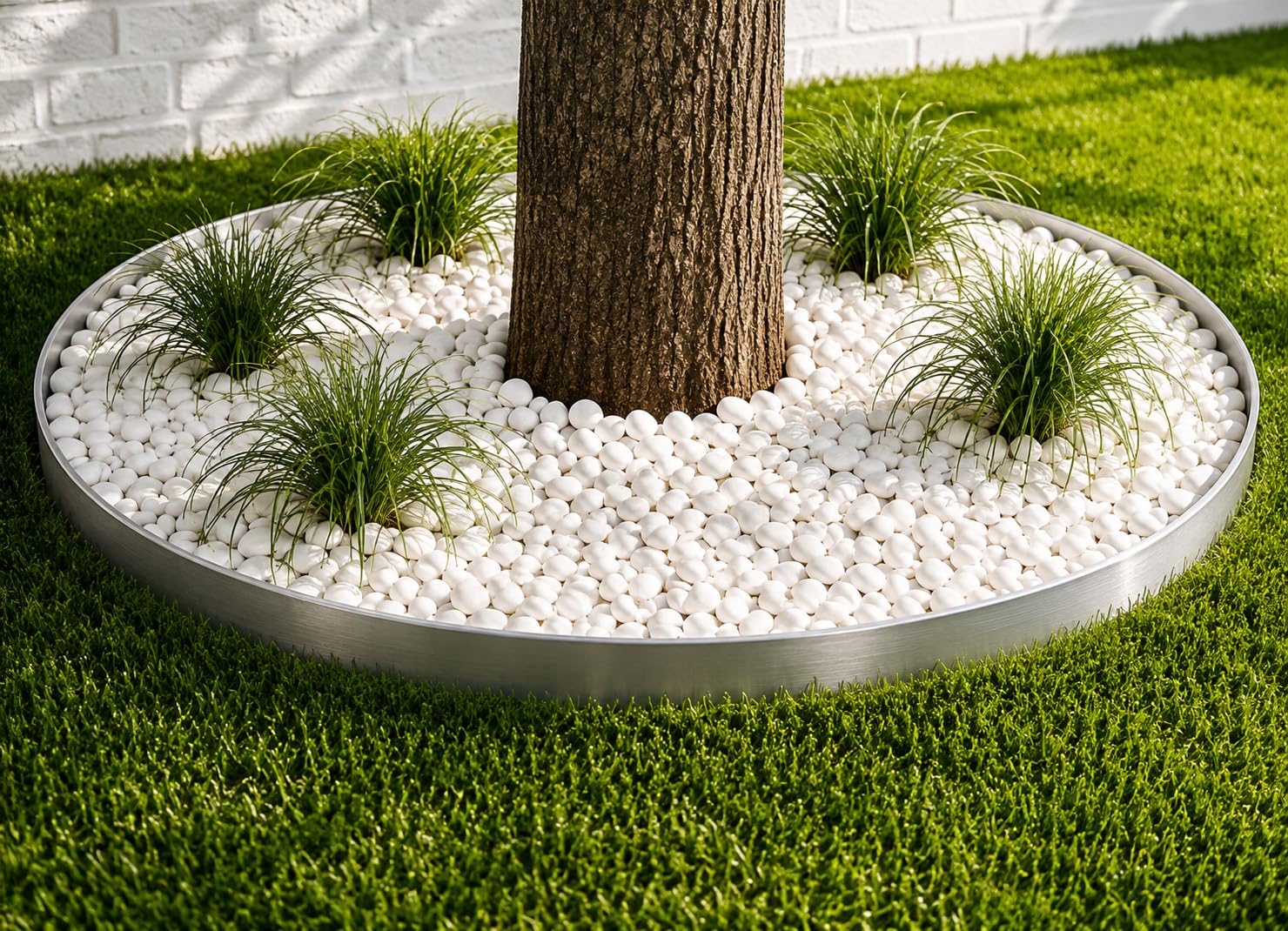 Gardenline Rasenkanten 4 Stück Metall verzinkt 119,5x13 cm