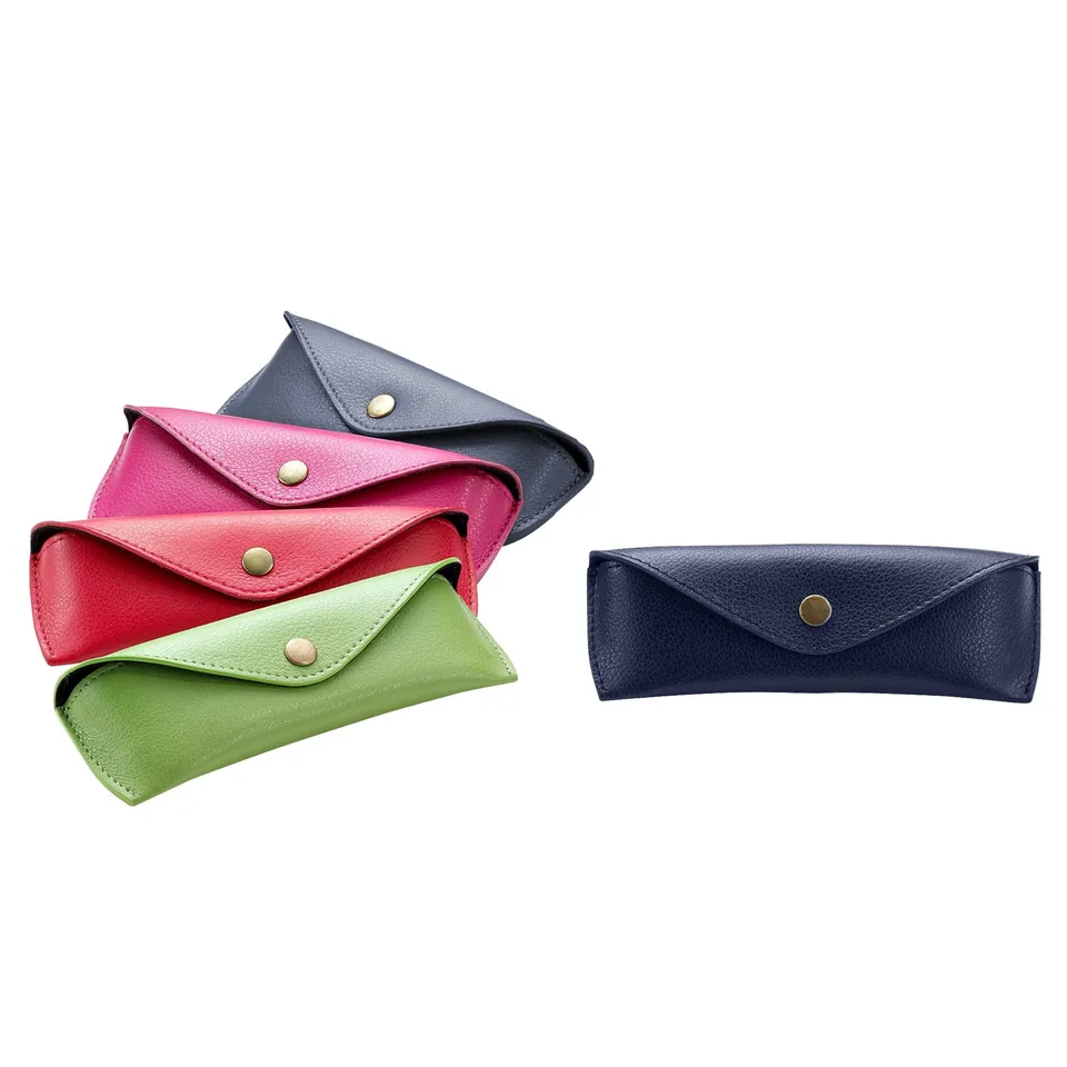 Lightpak Brillen-Etui Utensilientasche rosa Leder klein