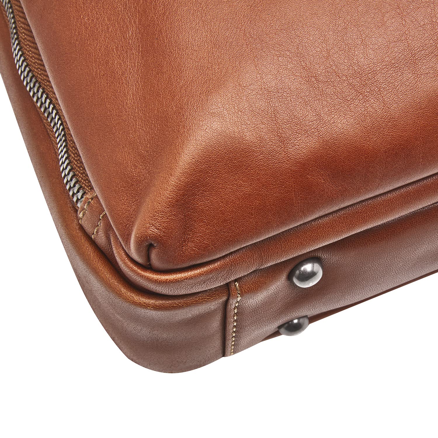 Castelijn & Beerens Firenze Laptoptasche 17 Zoll Leder hellbraun