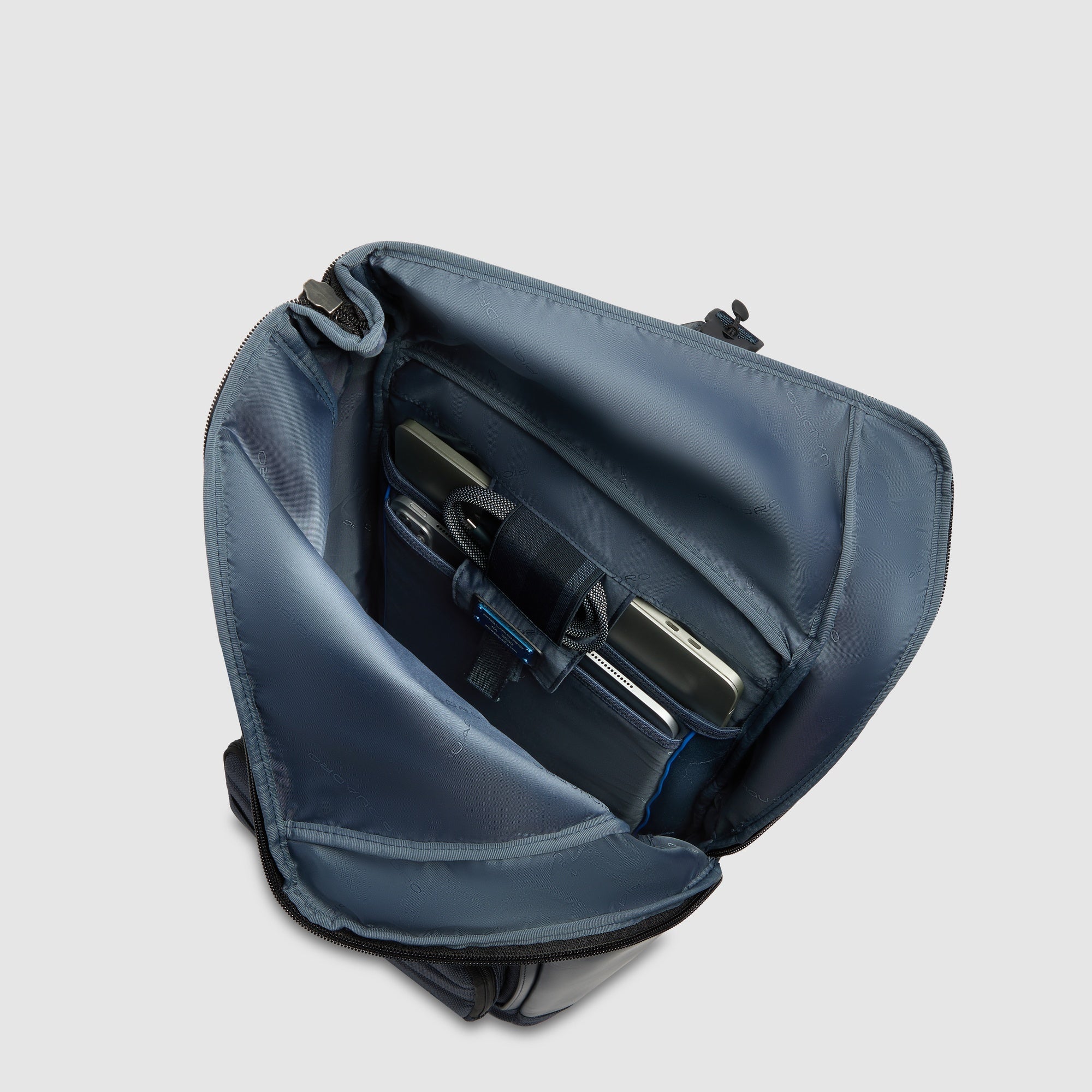 Piquadro Corner 2.0 Roll-Top Rucksack 15,6 Zoll Schwarz