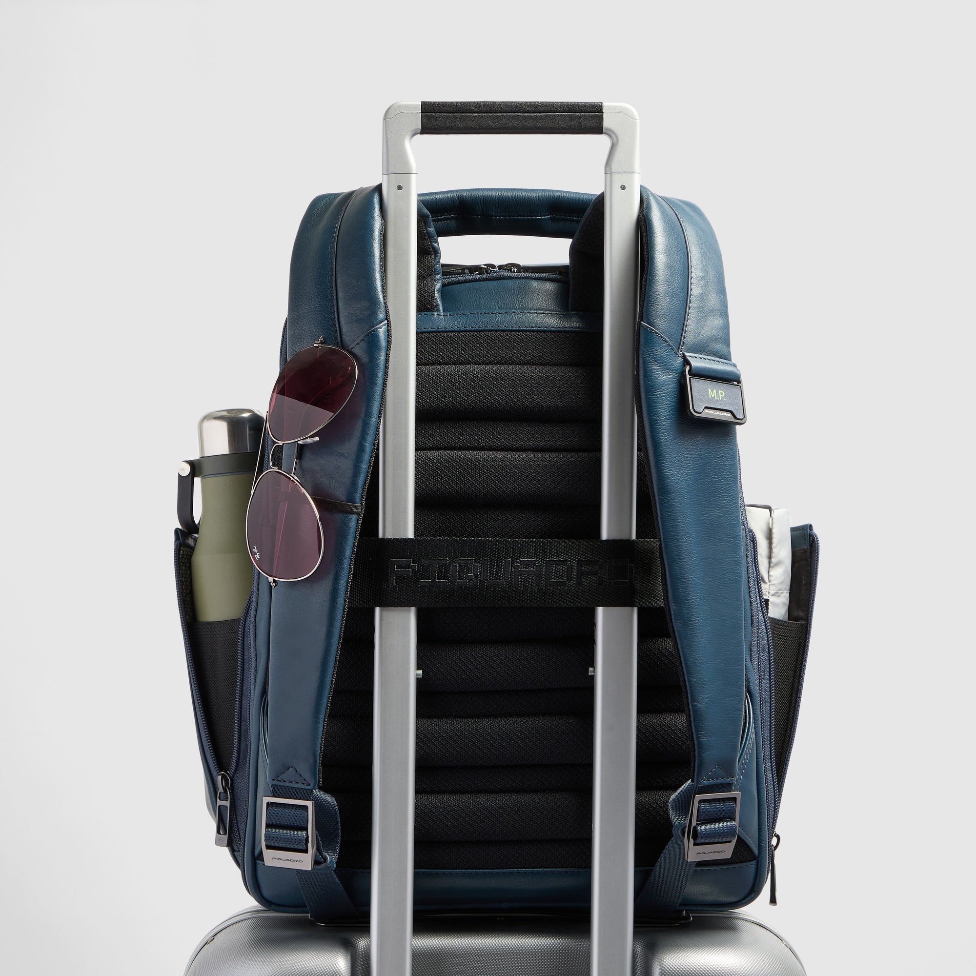 Piquadro Blue Square Rucksack 14 Zoll Laptop Blau Travel