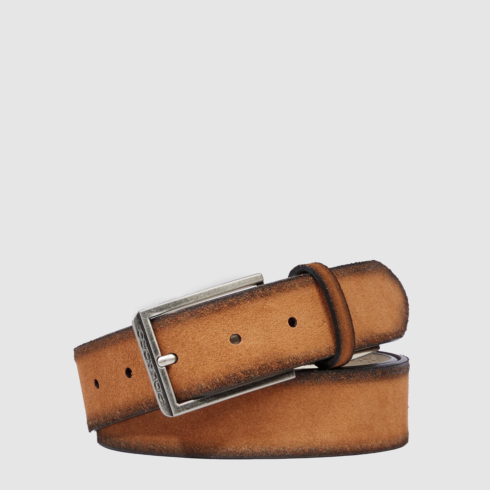 Piquadro Blue Square Ledergürtel Herren Braun Dornschließe