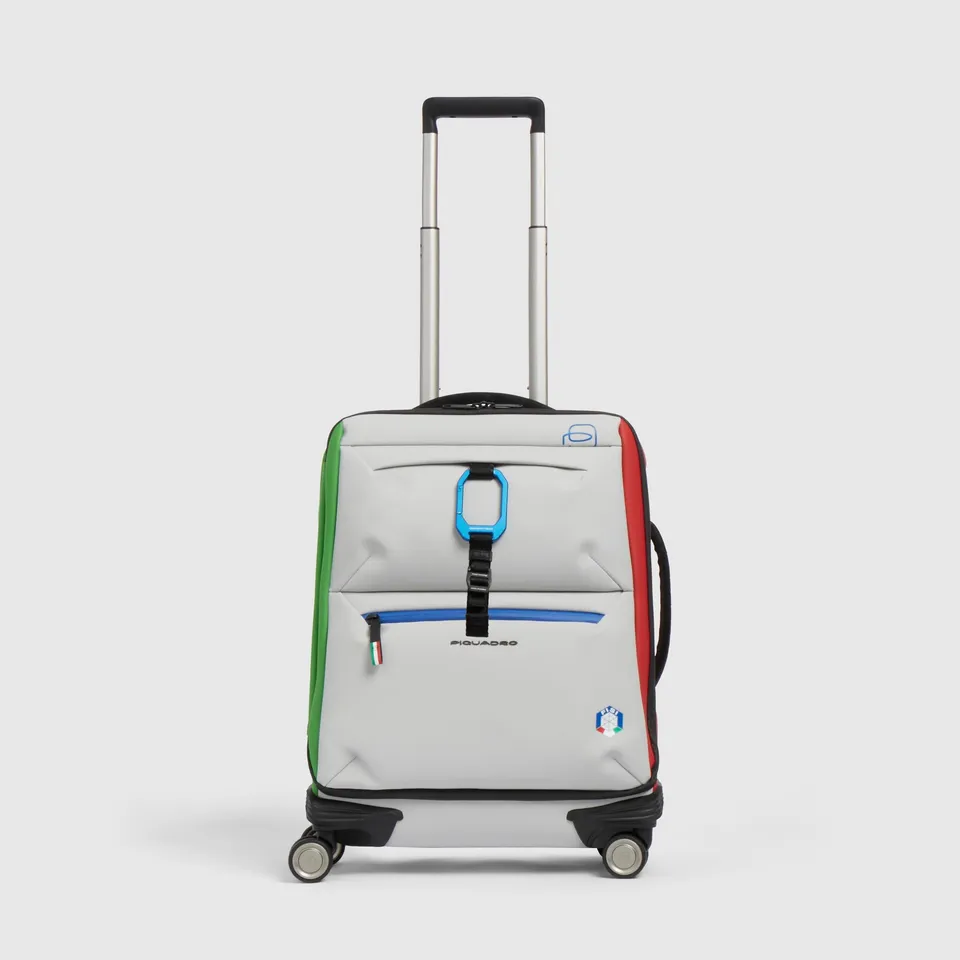 Piquadro PQ-Light Kabinen-Trolley 4 Rollen gummiert bordeaux